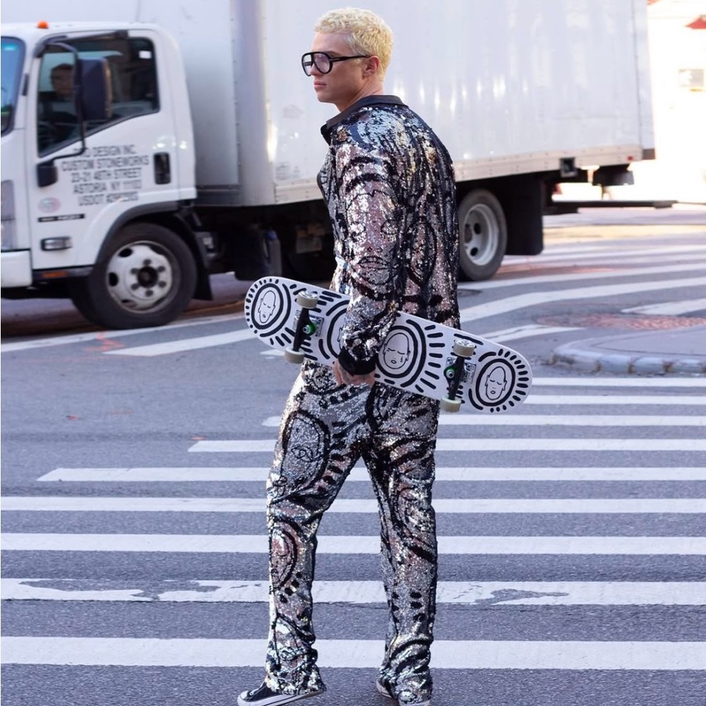 Patrick Church NY Silver 'All Over You' Sequin Set